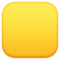 Yellow Square emoji on Facebook